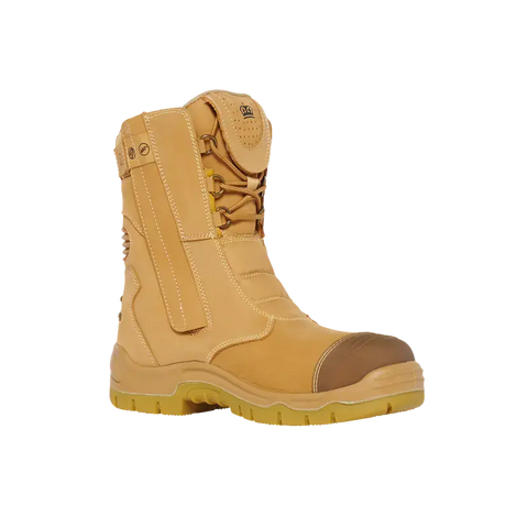 King Gee Bennu Rigger 9" Side Zip Work Boots Wheat K27173 