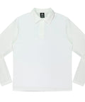 Aussie Pacific Botany Men's Long Sleeve Polo Shirt 1316 Casual Wear Aussie Pacific White S 