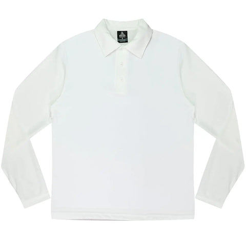Aussie Pacific Botany Men's Long Sleeve Polo Shirt 1316 Casual Wear Aussie Pacific White S 