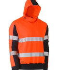 Bisley Taped Two Tone Hi Vis Contrast 4 Way Stretchy Hoodie BK6815T - Allsorts Workwear