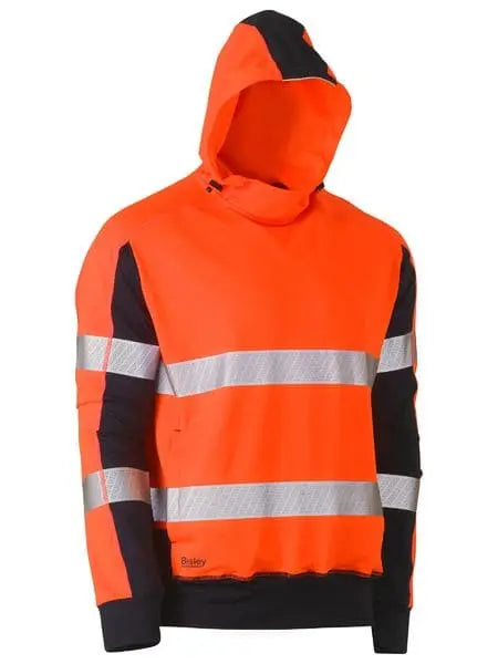 Bisley Taped Two Tone Hi Vis Contrast 4 Way Stretchy Hoodie BK6815T - Allsorts Workwear
