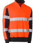 Bisley Taped Two Tone Hi Vis Contrast Stretchy 1/4 Zip Pullover BK6817T - Allsorts Workwear