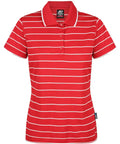 Aussie Pacific Vaucluse Lady Polos 2324  Aussie Pacific RED/WHITE 6 