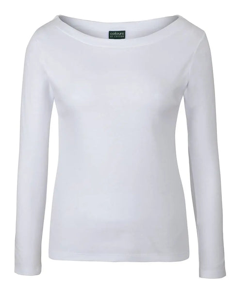 C Of C  Ladies L/S Boat Neck Tee 1BTL - Allsorts Workwear