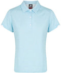 Aussie Pacific Ladies Morris Polo Shirt 2317  Aussie Pacific LIGHT BLUE/WHITE 6 