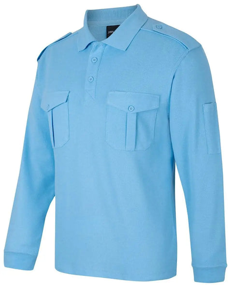 Jb's Long Sleeve Epaulette Polo Shirt 210EL - Allsorts Workwear
