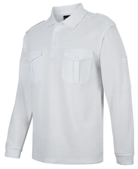 Jb's Long Sleeve Epaulette Polo Shirt 210EL - Allsorts Workwear