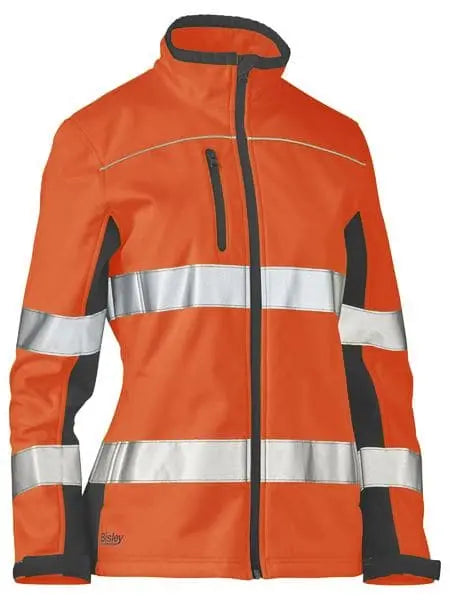 Bisley Women's Taped Two Tone Hi Vis Soft Shell Jacket BJL6059T - Allsorts Workwear