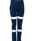 Bisley Women's Taped Mid Rise Stretch Cotton Pants BPL6015T - City Workwear