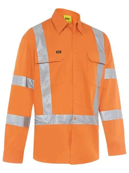 Bisley Workwear Taped X Back Biomotion Cool Lightweight Hi Vis Shirt BS6166XT - Allsorts Workwear