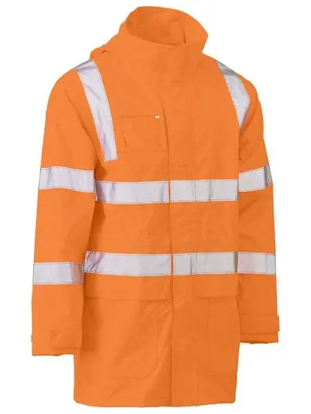 Bisley Workwear Taped Hi Vis Rail Wet Weather Jacket BJ6964T - Allsorts Workwear