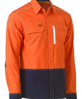 Bisley Flx & Move™ Two Tone Hi Vis Utility Shirt BS6177 Metro Workwear.