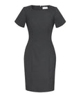Biz Corporates Women's Short Sleeve Shift Dress 34012 - Flash Uniforms 