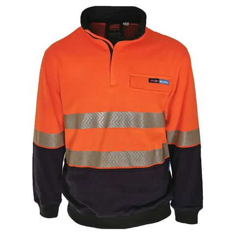 Hivis 1/2 Zip Fr  Hrc2 D/n Jumper - 3424 Metro Workwear.