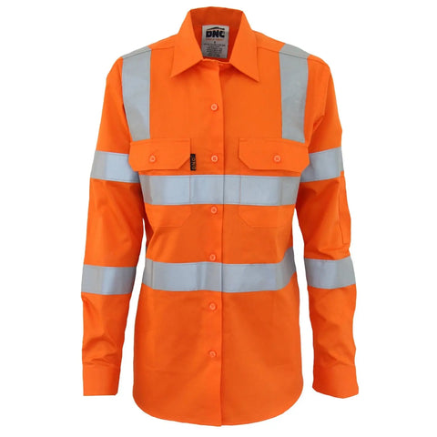 Ladies Hivis L/w Cotton Vic Rail Csr Shirt - 3742 - Allsorts Workwear