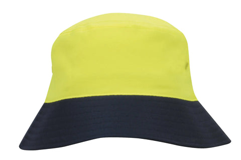 Headwear Breathe P/twill Safety Bucket Hat X12 - 3929 - Allsorts Workwear