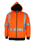 DNC Hi vis Full zip X-Back Fleecy Hoodie 3935 - Allsorts Workwear