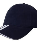 Headwear Bhc 2 Stripe Peak & Sandwich Cap X12 - 4074 - Allsorts Workwear