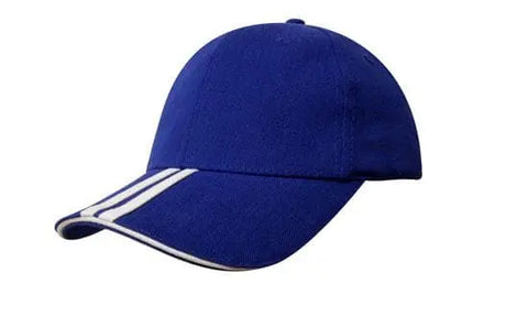 Headwear Bhc 2 Stripe Peak & Sandwich Cap X12 - 4074 - Allsorts Workwear