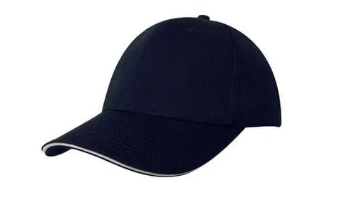 Headwear Chino Twill Cap W/sandwcih  X12 - 4080 - Allsorts Workwear