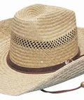 Headwear Cowboy Straw With Leather Band Hat X12 - S4089 - Allsorts Workwear