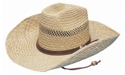 Headwear Cowboy Straw With Leather Band Hat X12 - S4089 - Allsorts Workwear