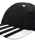 Headwear Sandwich Mesh W/peak Stripes Cap X12 - 4109 - Allsorts Workwear
