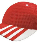 Headwear Sandwich Mesh W/peak Stripes Cap X12 - 4109 - Allsorts Workwear
