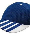 Headwear Sandwich Mesh W/peak Stripes Cap X12 - 4109 - Allsorts Workwear