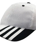 Headwear Sandwich Mesh W/peak Stripes Cap X12 - 4109 - Allsorts Workwear