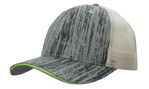 Headwear Woodprint Poly Twill Mesh Cap X12 - 4143 - Allsorts Workwear