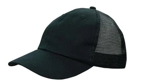 Headwear Washed Chino Soft Mesh Back Cap X12 - 4145 - Allsorts Workwear