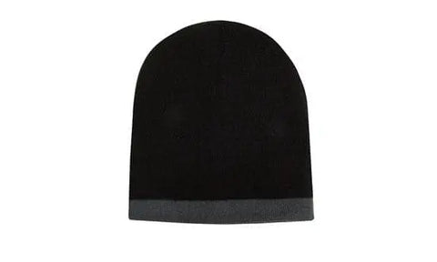 Headwear Acrylic Two Tone Roll Down Beanie X12 - 4188 - Allsorts Workwear