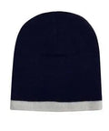 Headwear Acrylic Two Tone Roll Down Beanie X12 - 4188 - Allsorts Workwear