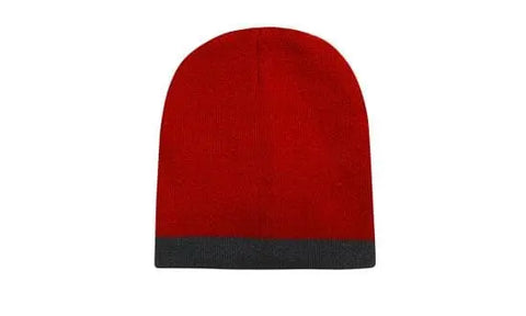 Headwear Acrylic Two Tone Roll Down Beanie X12 - 4188 - Allsorts Workwear