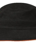 Headwear Bucket Hat With Sandwich Trim Brushed Heavy Sports Twill  *no Sandwich* X12 - Allsorts Workwear
