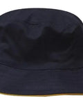 Headwear Bucket Hat With Sandwich Trim Brushed Heavy Sports Twill  *no Sandwich* X12 - Allsorts Workwear