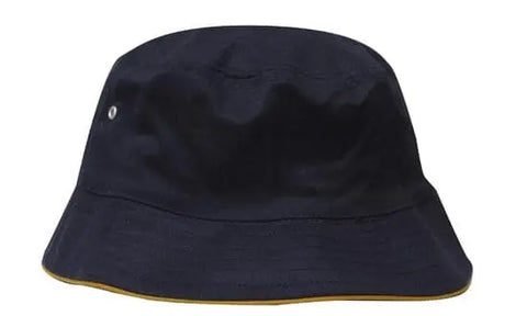 Headwear Bucket Hat With Sandwich Trim Brushed Heavy Sports Twill  *no Sandwich* X12 - Allsorts Workwear