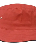 Headwear Bucket Hat With Sandwich Trim Brushed Heavy Sports Twill  *no Sandwich* X12 - Allsorts Workwear