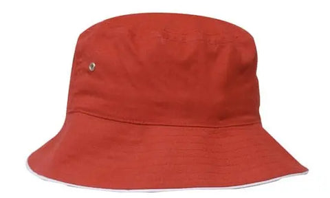 Headwear Bucket Hat With Sandwich Trim Brushed Heavy Sports Twill  *no Sandwich* X12 - Allsorts Workwear