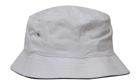 Headwear Bucket Hat With Sandwich Trim Brushed Heavy Sports Twill  *no Sandwich* X12 - Allsorts Workwear