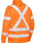 Bisley X Taped Hi Vis 1/4 Zip Pullover Vic Rail Orange BK6814XT - Allsorts Workwear
