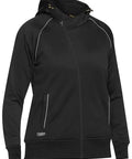 Bisley Women's Fleece Zip Front Hoodie With Sherpa Lining BKL6925 Work Wear Bisley Workwear BLACK (BBLK) 6 