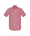 Biz Corporates Springfield Mens Short Sleeve Shirt 43422 Corporate Wear Biz Corporates XS Cardinal Red 