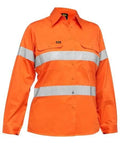 Bisley Women's Taped Hi Vis Cool Lightweight Drill Shirt BL6897 - Allsorts Workwear