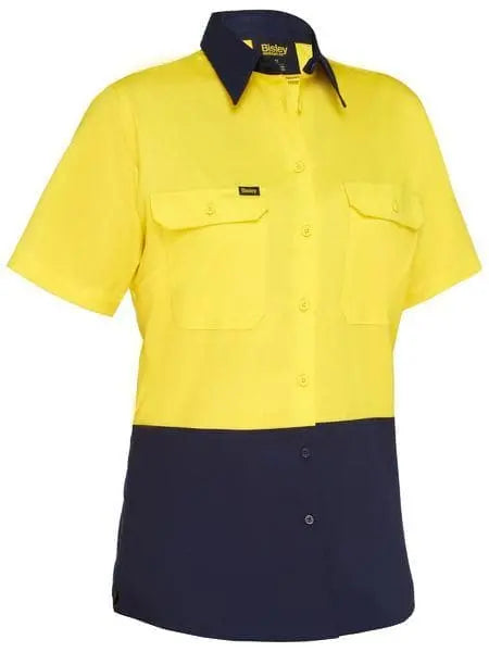 Bisley Women's Cool Lightweight Hi Vis Drill Shirt BL1895 - Allsorts Workwear