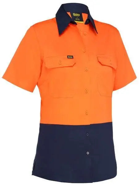 Bisley Women's Cool Lightweight Hi Vis Drill Shirt BL1895 - Allsorts Workwear