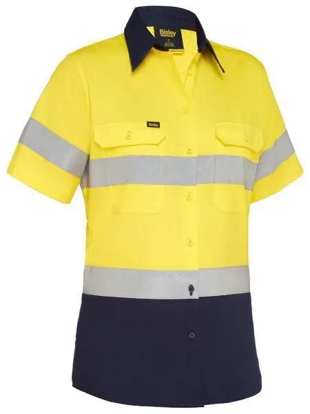 Bisley Women's Taped Cool Lightweight Hi Vis Drill Shirt BL1896 - Allsorts Workwear