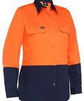 Bisley Women's Lightweight Hi Vis Cotton Drill Shirt BL6895 - Allsorts Workwear