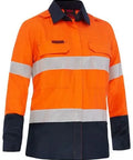 Bisley Apex 185 Women's Taped Hi Vis FR Vented Shirt BL8438T - Flash Uniforms 